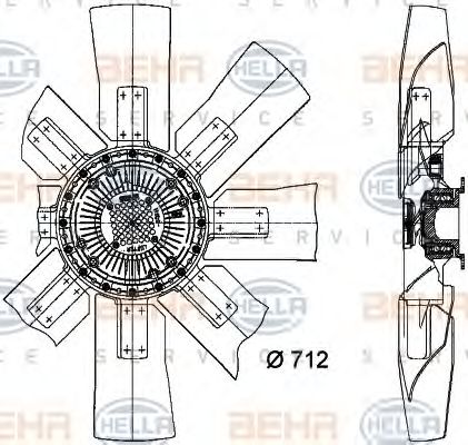 BEHR HELLA SERVICE 8MV 376 727-371
