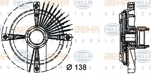 BEHR HELLA SERVICE 8MV 376 732-151