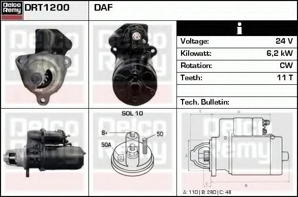 DELCO REMY DRT1200