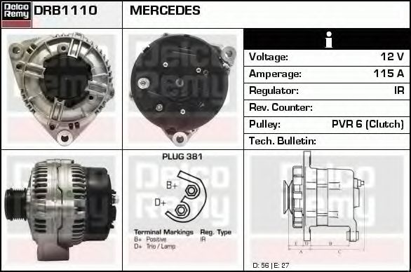 DELCO REMY DRB1110