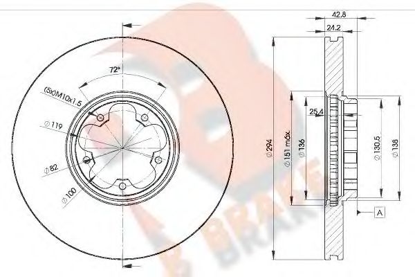 R BRAKE 78RBD25613