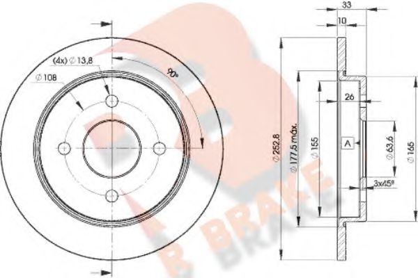 R BRAKE 78RBD27969