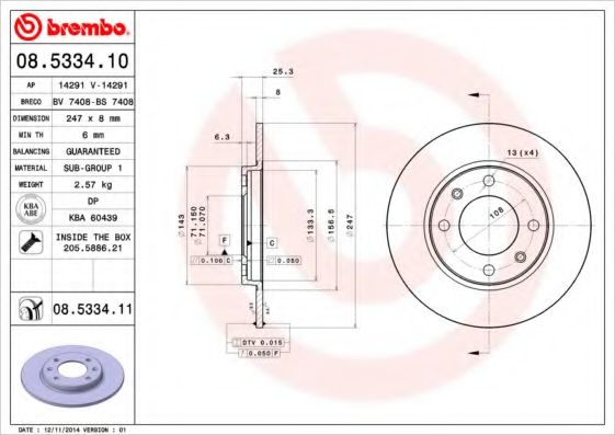 BREMBO 08.5334.11