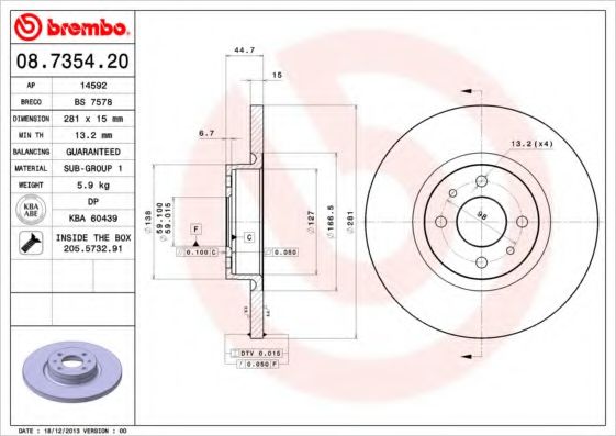 BREMBO 08.7354.20