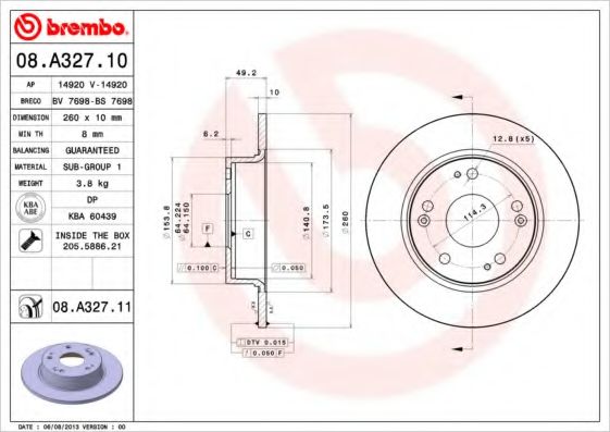 BREMBO 08.A327.11