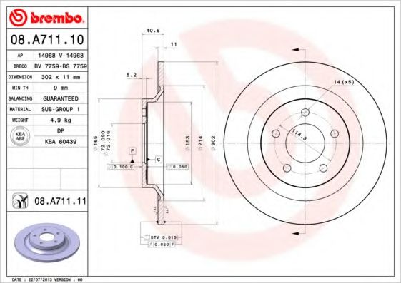 BREMBO 08.A711.11