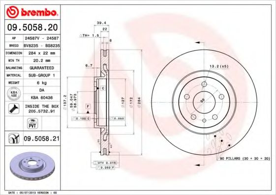 BREMBO 09.5058.21