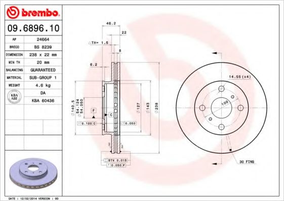 BREMBO 09.6896.10