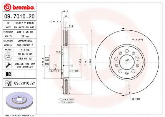 BREMBO 09.7010.20