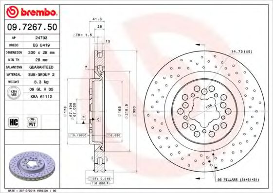 BREMBO 09.7267.50
