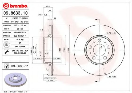 BREMBO 09.8633.10