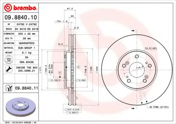 BREMBO 09.8840.11