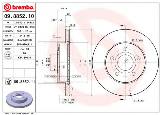 BREMBO 09.8852.10