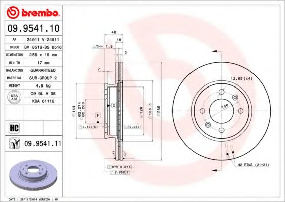 BREMBO 09.9541.10