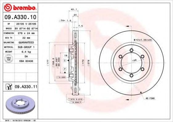 BREMBO 09.A330.10