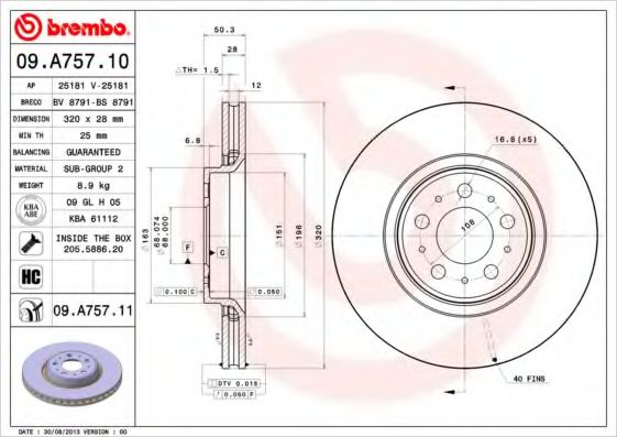 BREMBO 09.A757.10
