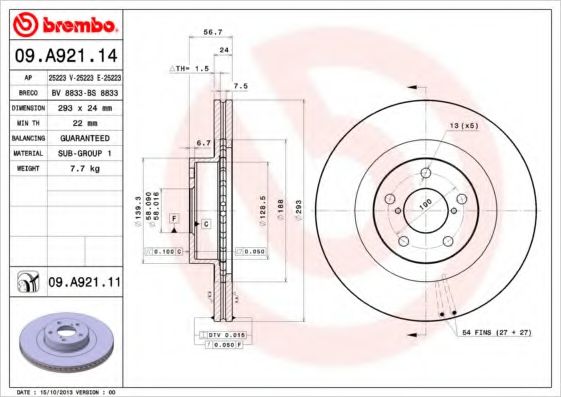 BREMBO 09.A921.11