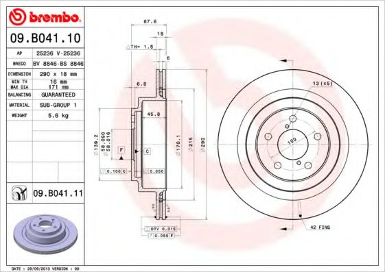 BREMBO 09.B041.10