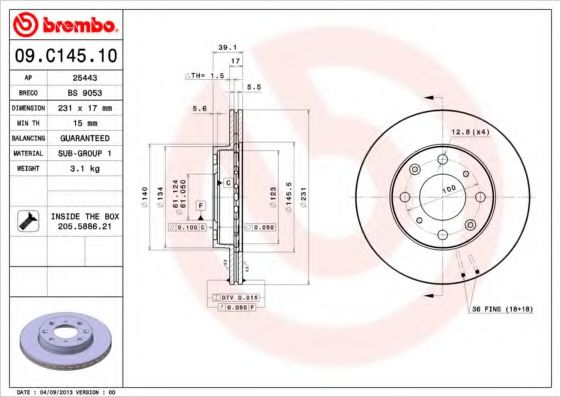 BREMBO 09.C145.10