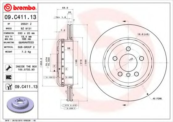 BREMBO 09.C411.13